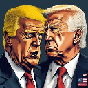 Trump vs Biden logo